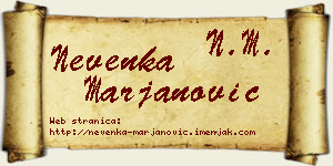 Nevenka Marjanović vizit kartica